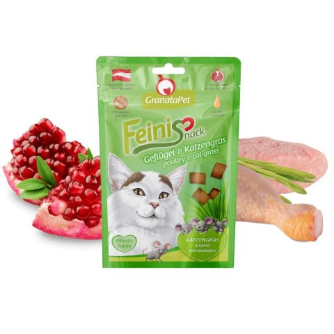 GranataPet FeiniSnack drób i kocia trawa przysmak dla kota 50g GranataPet