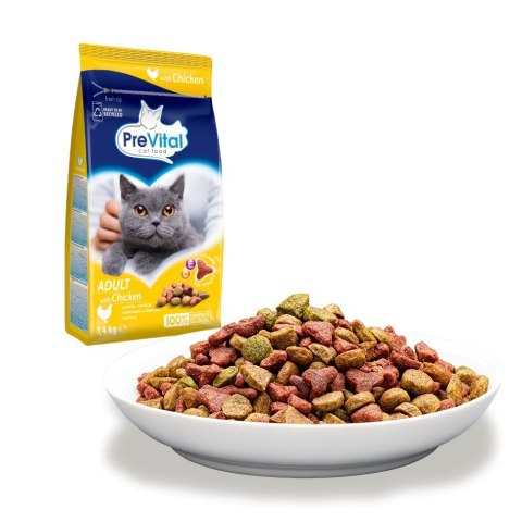 PREVITAL - Z kurczakiem - Pełnoporcjowa karma dla dorosłych kotów - karma sucha - 1,4kg PREVITAL