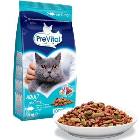 PREVITAL tuńczyk karma sucha dla kotów 1,4kg PREVITAL