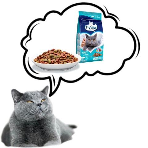 PREVITAL tuńczyk karma sucha dla kotów 1,4kg PREVITAL