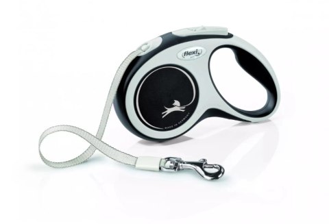 Flexi Smycz New Comfort L Taśma 8m Do 50kg Czarna