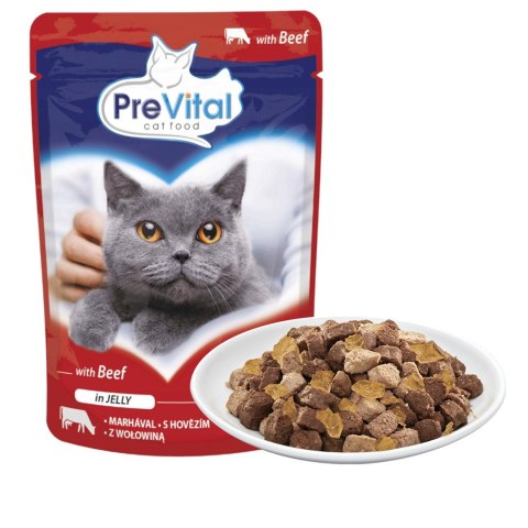 PREVITAL wołowina w galaretce dla kotów 100g PREVITAL