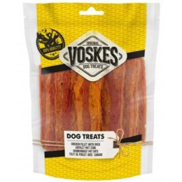 Voskes Chicken Fillet Strips With Duck - suszony filet dla psa z kurczaka i kaczki 400g Voskes