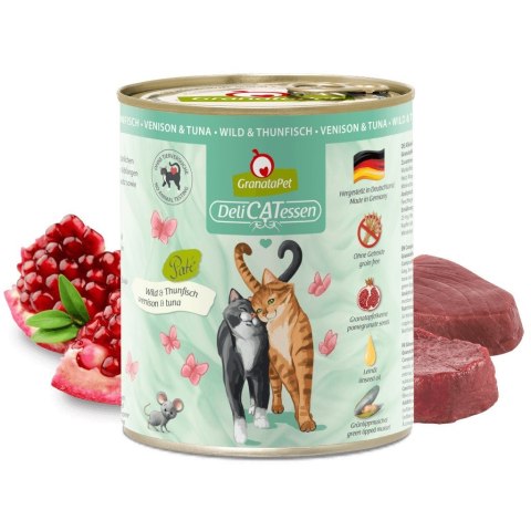 GranataPet DeliCatessen dziczyzna i tuńczyk karma mokra dla kota 800g GranataPet