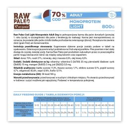 VetExpert Raw Paleo Dorsz/Cod Light Adult Can 800g VetExpert