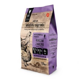 Wiejska Zagroda Kurczak z kaczką karma sucha dla kota 1,6kg Wiejska zagroda