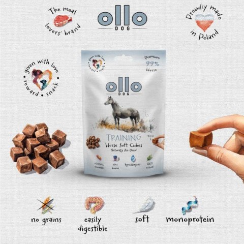 Ollo Air Dried Horse Cubes dla psa 80g OLLO
