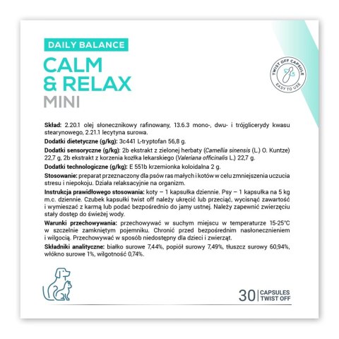 VetExpert Calm&Relax Mini 30 Kapsułek VetExpert