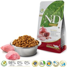 FARMINA N&D Prime Chicken & Pomegranate Adult Neutered - sucha karma dla kota - 5 kg Farmina