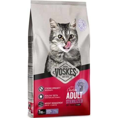 Voskes Adlut Sterilized Chicken 7kg - karma dla kotów wysterylizowanych Voskes