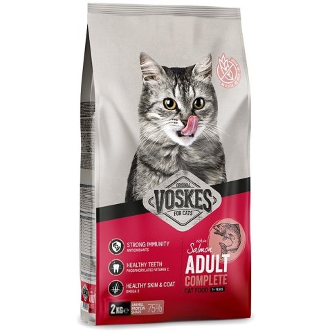 Voskes Adult Salmon - sucha karma dla dorosłych kotów z łososiem 2kg Voskes