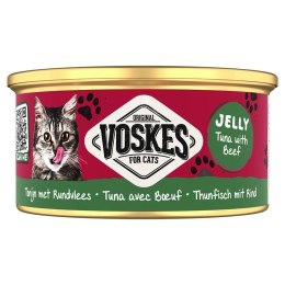 Voskes Jelly Tuna With Beef - tuńczyk z wołowiną w galarecie mokra karma dla kota 85g Voskes