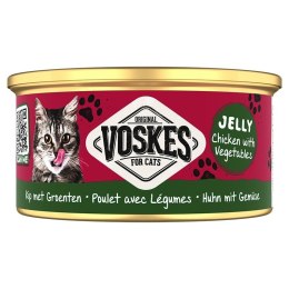 Voskes Jelly Wetfood Chicken With Vegetables - kurczak z warzywami w galarecie mokra karma dla kota 85g Voskes