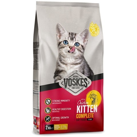 Voskes Kitten Chicken - sucha karma dla kociąt z kurczakiem 2kg Voskes