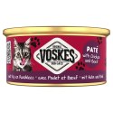 Voskes Paté Wetfood With Chicken & Beef - pasztet z kurczakiem i wołowiną karma dla kota 85g Voskes