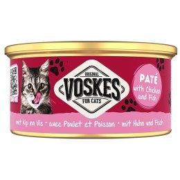 Voskes Paté Wetfood With Chicken & Fish - pasztet z kurczakiem i rybą karma dla kota 85g Voskes