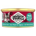 Voskes Paté Wetfood With Chicken & Lamb - pasztet z kurczakiem i jagnięciną karma dla kota 85g Voskes