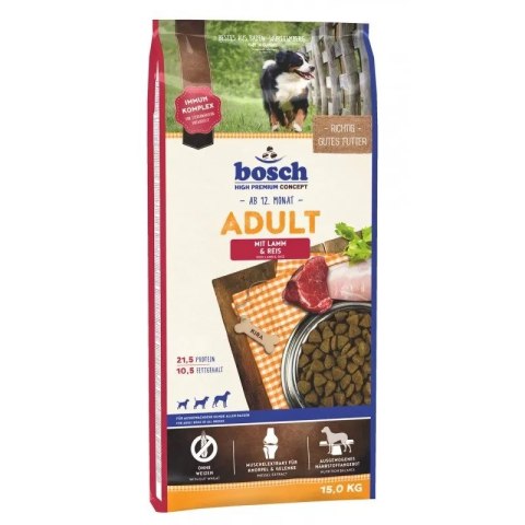 BOSCH Adult Lamb & Rice - sucha karma dla psa - 15kg Bosch
