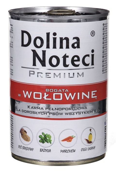 DOLINA NOTECI Premium bogata w wołowinę - mokra karma dla psa - 400 g DOLINA NOTECI