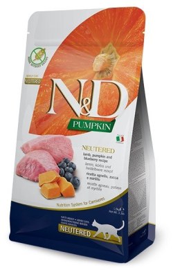 FARMINA N&D PUMPKIN CAT LAMB&BLUEBERRY NEUTERED - sucha karma dla kota - 1,5 kg Farmina