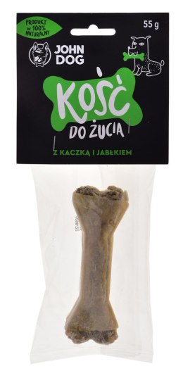 JOHN DOG Kość do żucia z kaczką i jabłkiem - gryzak dla psa - 12 cm JOHN DOG