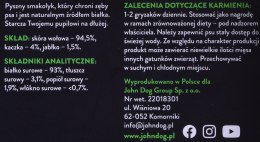 JOHN DOG Kość do żucia z kaczką i jabłkiem - gryzak dla psa - 12 cm JOHN DOG