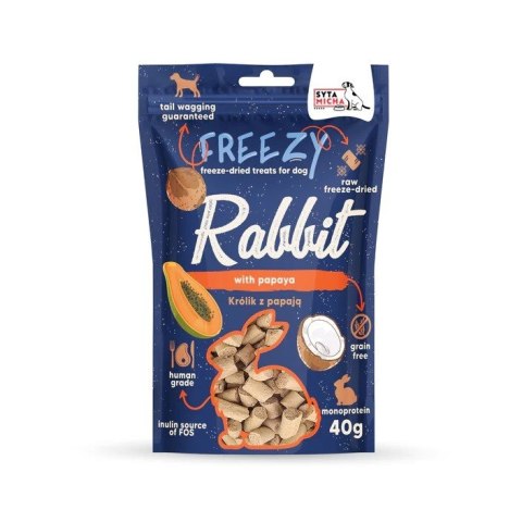 Syta Micha FREEZY Królik z papają i kokosem 40g SYTA MICHA