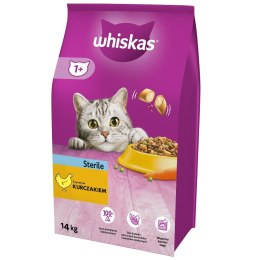 WHISKAS Sterile z kurczakiem - sucha karma dla kotów po sterylizacji - 14 kg Whiskas