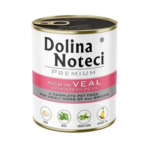Dolina Noteci Premium Bogata W Cielęcinę Z Zielonym Groszkiem Karma Dla Psa 800g