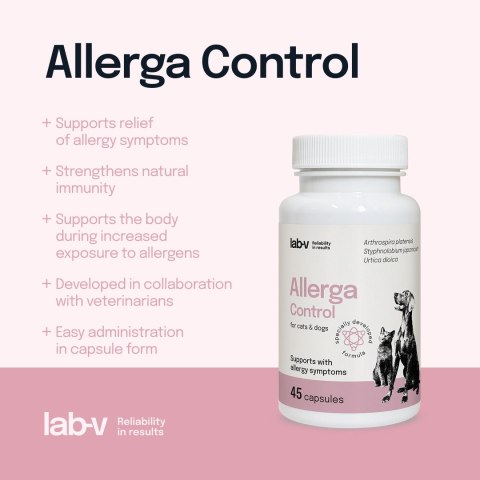 Lab-v Allerga Control Wsparcie Przy Objawach Alergii 45 Kapsułek