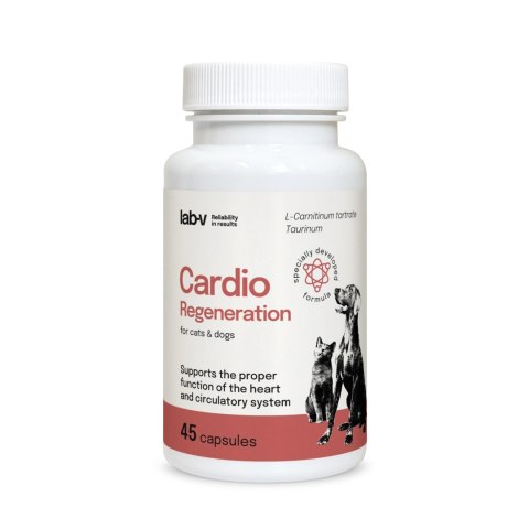 Lab-v Cardio Regeneration Wsparcie Prawidłowego Funkcjonowania Pracy Serca I Układu Krążenia Dla Psów I Kotów 45 Kapsułek