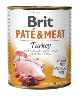 BRIT Paté & Meat z Indykiem - mokra karma dla psa - 800 g Brit