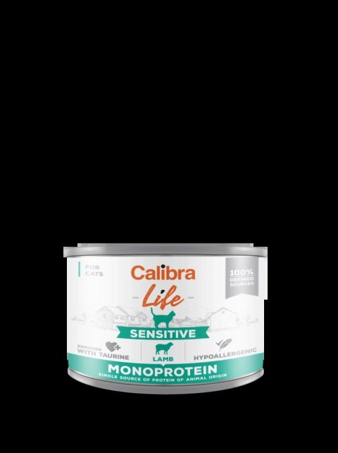 Calibra Cat Life Sensitive Karma Dla Kota Z Jagnięciną 200g