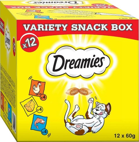 DREAMIES Variety Snack Box - przysmak dla kota - 12x60 g Dreamies