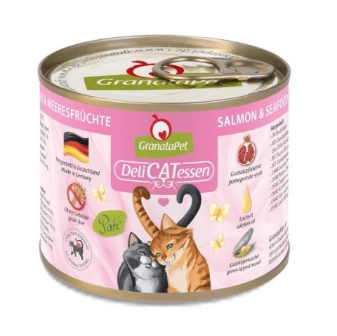 GranataPet DeliCatessen łosoś i owoce morza karma mokra dla kota 200g GranataPet