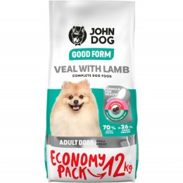 JOHN DOG Good Form Adult Małe rasy Cielęcina z jagnięciną - sucha karma dla psa - 12 kg JOHN DOG