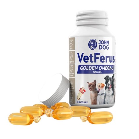 JOHN DOG VetFerus GOLDEN OMEGA-3 FISH OIL 30 kaps JOHN DOG