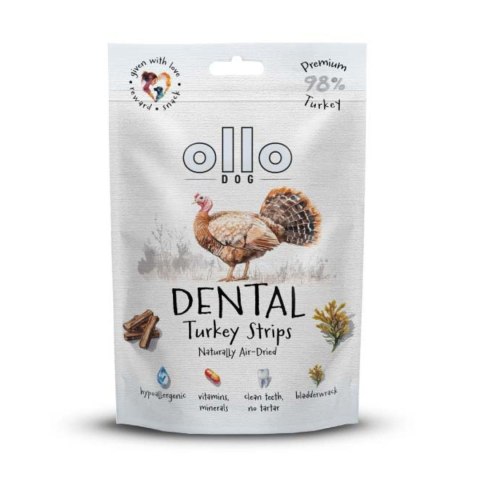 Ollo Air Dried Dental Turkey Strips dla psa 80g OLLO