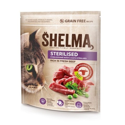 SHELMA karma sucha dla kotów sterylizowanych. Z wołowiną 1.4kg SHELMA