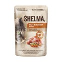 SHELMA saszetka - pełnoporcjowa bezzbożowa karma dla dorosłych kotów. Z kurczakiem, wołowiną, indykiem, kaczką 12x 85 g SHELMA