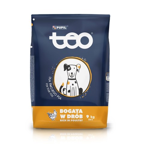 TEO bogata w drób Karma sucha dla psa 9kg Teo