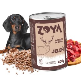 ZOYA Jeleń - puszka mokra kardma dla psów 400g ZOYA