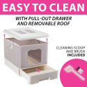 FERPLAST SAHARA TOILET GREY PINK kuweta dla kota FERPLAST