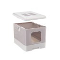 FERPLAST SAHARA TOILET GREY PINK kuweta dla kota FERPLAST