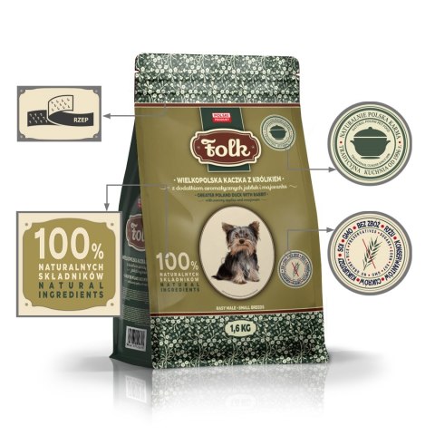 FOLK Wielkopolska kaczka z królikiem, z dodatkiem aromatycznych jabłek i majeranku 1.6kg Folk