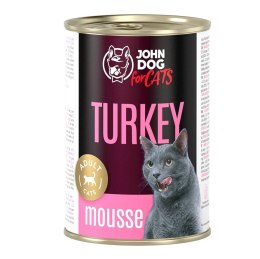 JD for CATS DOROSŁY INDYK MUS puszka KARMA 400g JOHN DOG