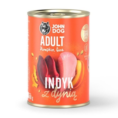 John Dog PUMPKIN Adult indyk z dynią 400g JOHN DOG