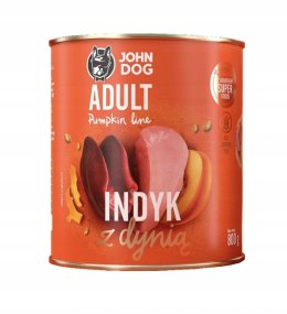 John Dog PUMPKIN Adult indyk z dynią 800g JOHN DOG