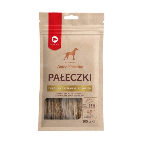 MACED Pałeczki z Królika Jabłkiem i Burakiem - przysmak dla psa - 100 g MACED
