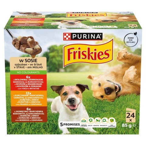PURINA FRISKIES Adult Bf&Chkn&Lmb Multipack 24x85g PURINA NESTLE